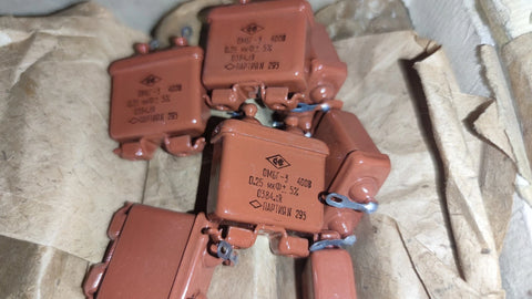 OMBG-3 Audio Capacitors 0.25uF 400 V Paper PIO made in ussr NOS Lot of 4 pcs