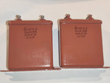 Matched Pair MBGO-2 10uF 160v pio Vintage Soviet Capacitors ussr