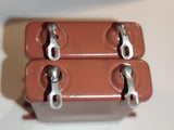 Matched Pair MBGO-2 10uF 160v pio Vintage Soviet Capacitors ussr