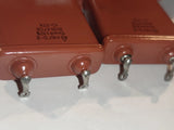 Matched Pair MBGO-2 10uF 160v pio Vintage Soviet Capacitors ussr