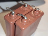 Matched Pair MBGO-2 10uF 160v pio Vintage Soviet Capacitors ussr