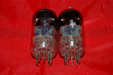 Voskhod 6N23P ECC88  6DJ8  E88CC  6N11  Strong matched pair. Rocket logo - TubesAndSound