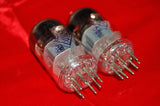 Voskhod 6N23P ECC88  6DJ8  E88CC  6N11  Strong matched pair. Rocket logo - TubesAndSound
