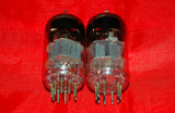 Voskhod 6N23P ECC88  6DJ8  E88CC  6N11  Strong matched pair. Rocket logo - TubesAndSound