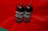 Voskhod 6N23P ECC88  6DJ8  E88CC  6N11  Strong matched pair. Rocket logo - TubesAndSound