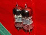 Voskhod 6N23P ECC88  6DJ8  E88CC  6N11  Strong matched pair. Rocket logo - TubesAndSound