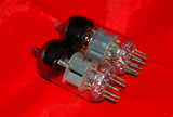 Voskhod 6N23P ECC88  6DJ8  E88CC  6N11  Strong matched pair. Rocket logo - TubesAndSound